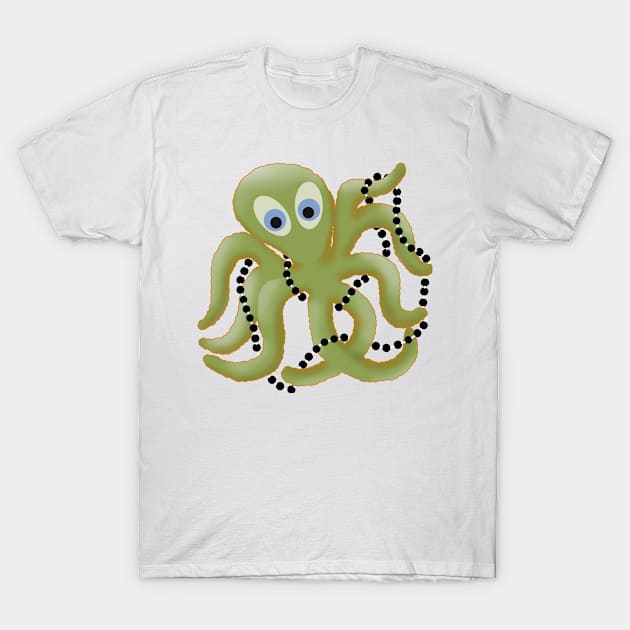 Octopus with black pearls T-Shirt by Amalus-files